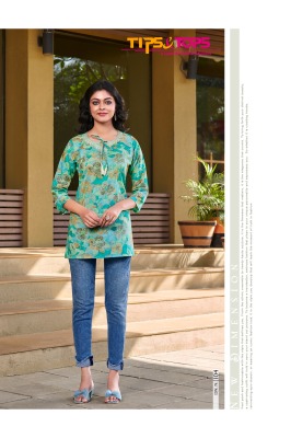 tips tops by cotton candy premium cotton foil printed short tops catalogue at lowe rate  western wear catalogs