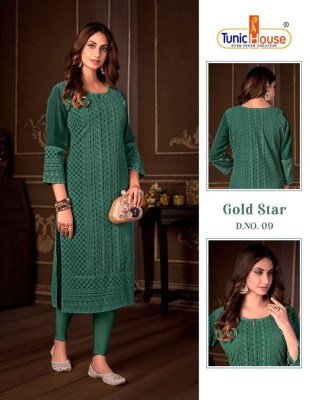 tunic house new gold star fully luckhnowi chikan work Kurti wholesale rate   kurtis catalogs