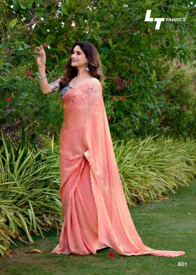 utopia vol 6 by L T Fashion Exclusive NC Malai silk with fancy saree and printed blouse collection sarees catalogs
