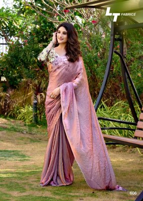 utopia vol 6 by L T Fashion Exclusive NC Malai silk with fancy saree and printed blouse collection sarees catalogs