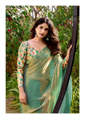 utopia vol 6 by L T Fashion Exclusive NC Malai silk with fancy saree and printed blouse collection sarees catalogs