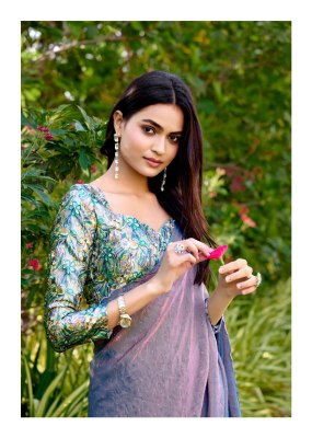 utopia vol 6 by L T Fashion Exclusive NC Malai silk with fancy saree and printed blouse collection sarees catalogs