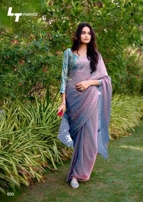 utopia vol 6 by L T Fashion Exclusive NC Malai silk with fancy saree and printed blouse collection sarees catalogs