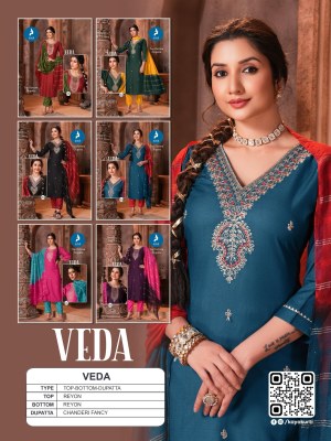 veda by Kaya 3 piece concept readymade suit with affordable rate readymade suit catalogs