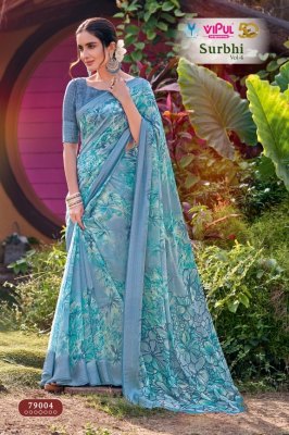 vipul saree by Surbhi vol 4 georgette printed with simmer saree catalogue at wholesale price sarees catalogs