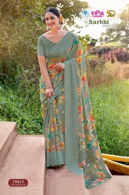 vipul saree by Surbhi vol 4 georgette printed with simmer saree catalogue at wholesale price sarees catalogs