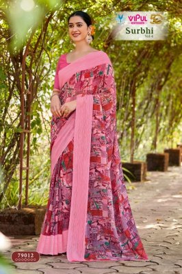 vipul saree by Surbhi vol 4 georgette printed with simmer saree catalogue at wholesale price sarees catalogs