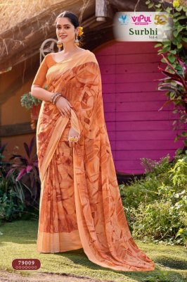 vipul saree by Surbhi vol 4 georgette printed with simmer saree catalogue at wholesale price sarees catalogs