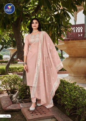 vitara fashion by Alaska exclusive designer kurti pent with dupatta readymade suit catalogs