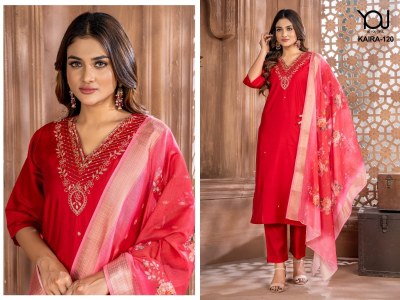 wanna by you kaira 118 to120 reyon fancy work kurti pant and dupatta catalogue at affordable rate readymade suit catalogs