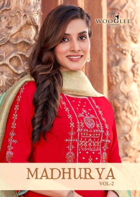wooglee by madhurya vol 2 reyon handwork and embroidered kurti pant and dupatta at wholesale price Amavi