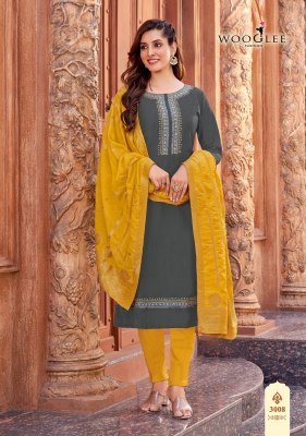 wooglee by madhurya vol 2 reyon handwork and embroidered kurti pant and dupatta at wholesale price kurtis catalogs