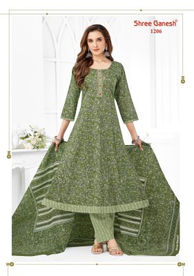 zaanat vol 2 by Shree ganesh Heavy Cotton Anarkali Style readymade suit catalogue with low rate readymade suit catalogs