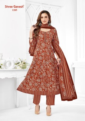 zaanat vol 2 by Shree ganesh Heavy Cotton Anarkali Style readymade suit catalogue with low rate readymade suit catalogs