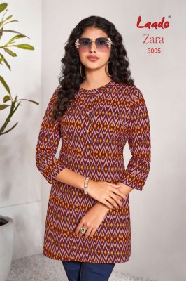 zara vol 3 by Laado Ready made cotton short top catalogue at low rate western wear catalogs