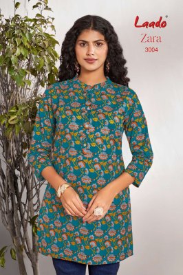 zara vol 3 by Laado Ready made cotton short top catalogue at low rate western wear catalogs