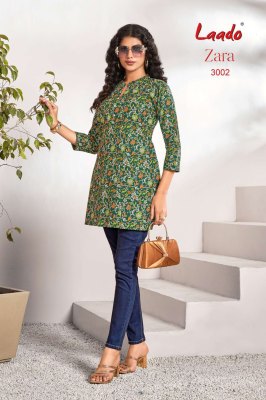 zara vol 3 by Laado Ready made cotton short top catalogue at low rate western wear catalogs