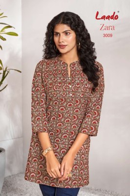 zara vol 3 by Laado Ready made cotton short top catalogue at low rate western wear catalogs