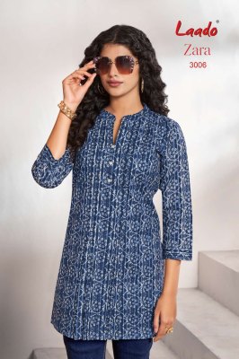 zara vol 3 by Laado Ready made cotton short top catalogue at low rate western wear catalogs