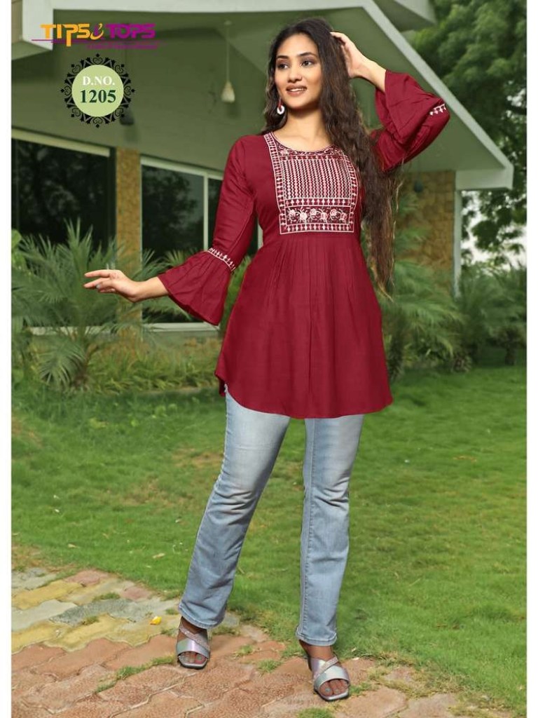 TIPS AND TOPS VICTORIA VOL 3 RAYON WESTERN SHORT KURTIS