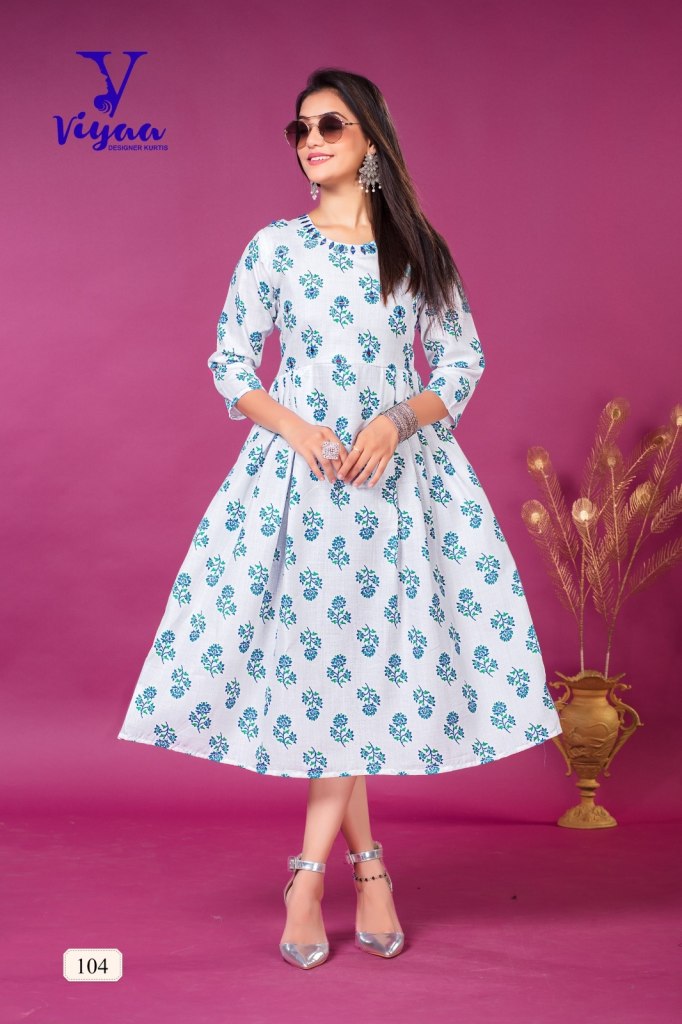 100 MILES ALIA PURE COTTON EMBROIDERY KURTIS