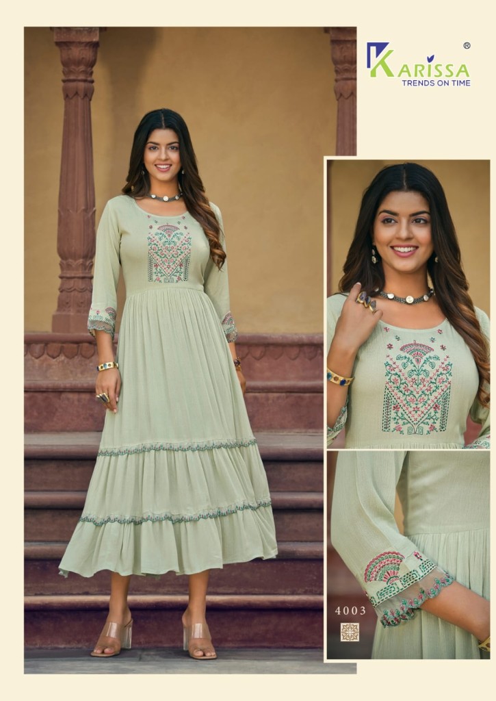 Pretty Layered Party Wear Rayon Gown | Latest Kurti Designs